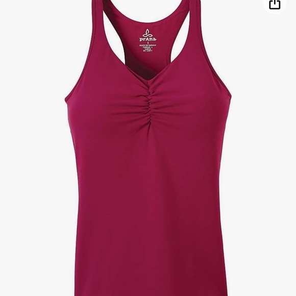 Prana Sabin Chakara Tank Top Racerback Top in Rich Fuchsia Size Small - Picture 1 of 7
